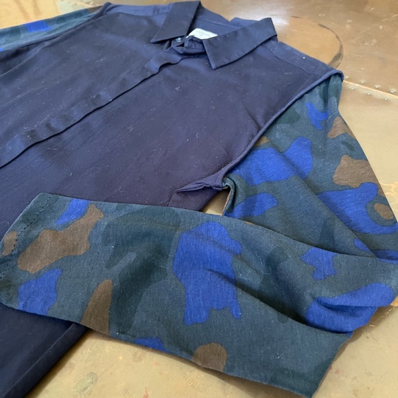 3.1 Phillip Lim for Target Men’s Buttoned Shirt with Soft Camo Sleeves Size S - Picture 2 of 8